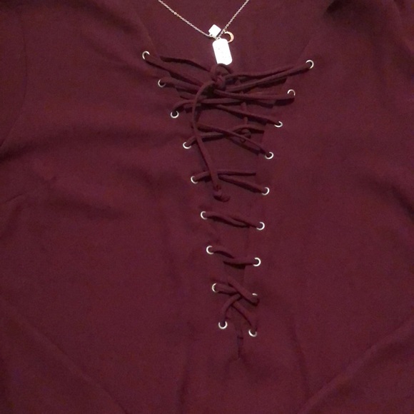 Charlotte Russe - Lace Up Neck - Light Weight - Picture 3 of 5